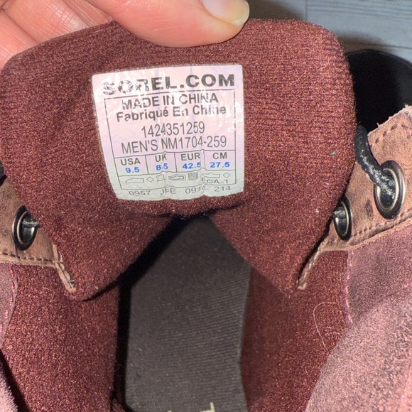 SOREL Men’s Brown Waterproof Winter Boots Size 9.5 - Picture 8 of 9